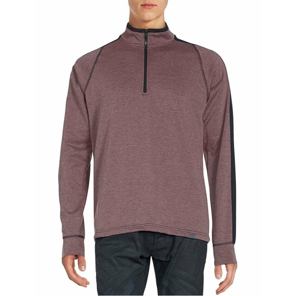 Hawke & Co Quarter Zip‎ ProFlex Sweatshirt Men's XXL 2XL Maroon Long Sleeve
